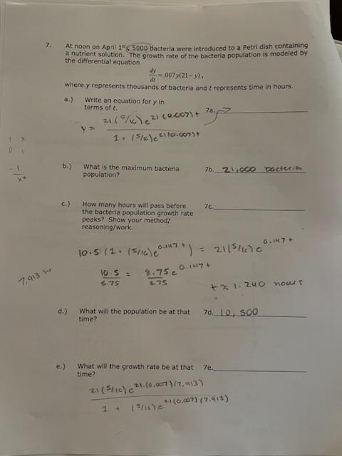 Solved I Am Confused For How To Solve For 7c, Specifically 