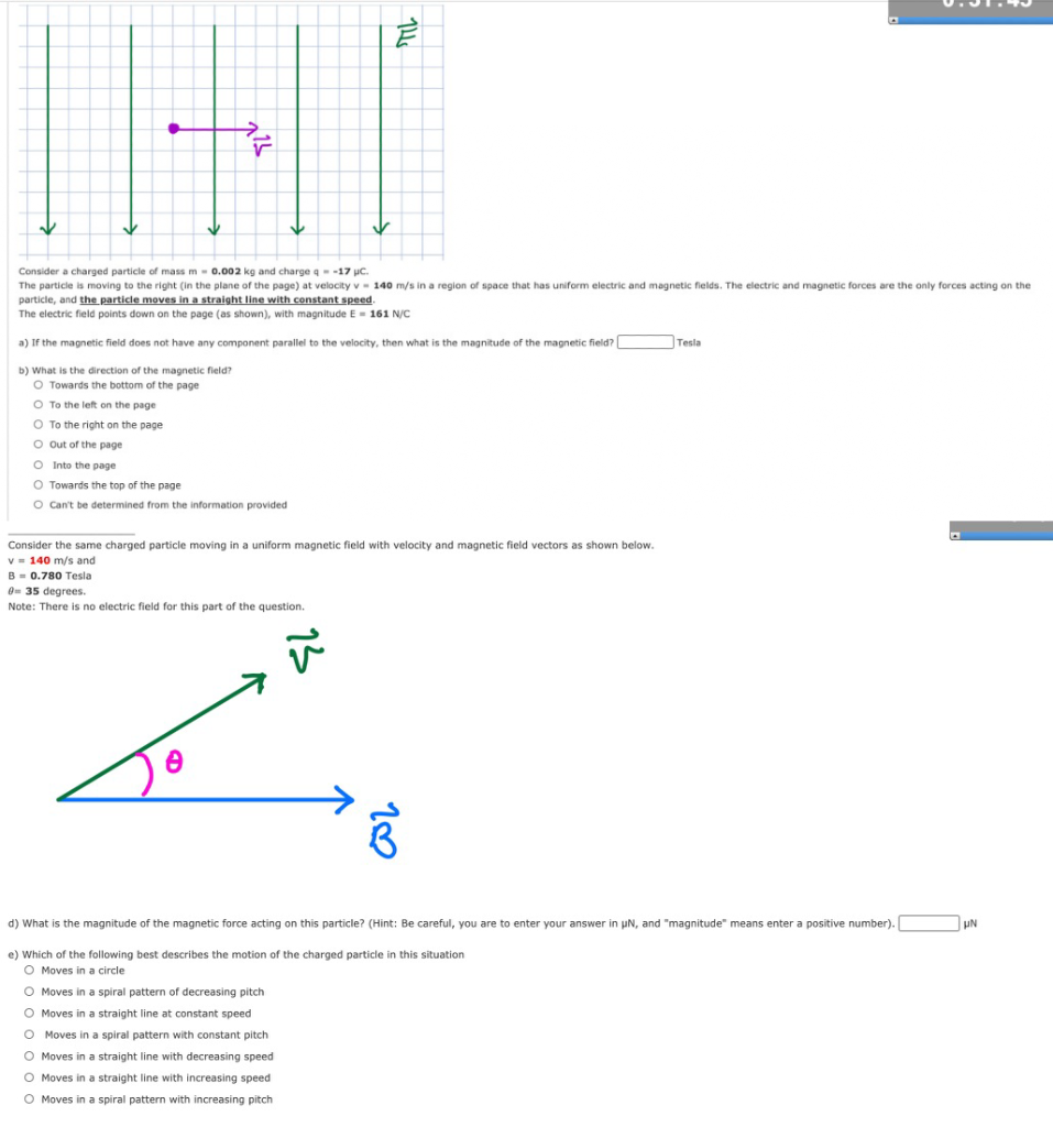 Solved 14 1 킬 Consider A Charged Particle Of Mass M 0 0 Chegg Com