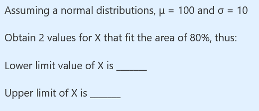 Solved Assuming a normal distributions, μ=100 and σ=10 | Chegg.com