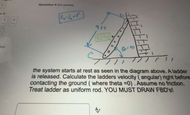 Solved the system starts at rest as seen in the diagram | Chegg.com