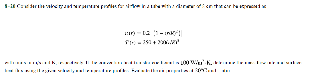 Solved 8-20 Consider the velocity and temperature profiles | Chegg.com