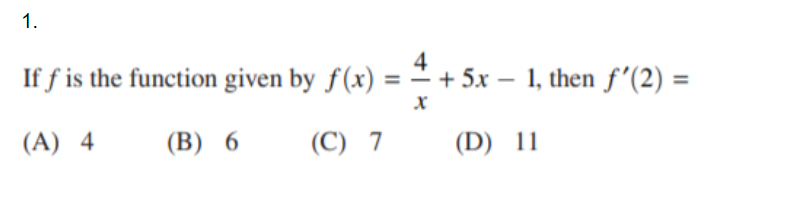 1 If F Is The Function Given By F X 4 5x 1 Chegg Com