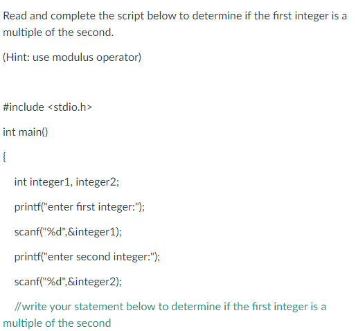Solved Read and complete the script below to determine if | Chegg.com