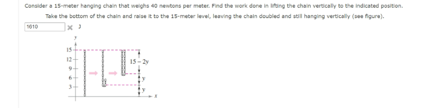 Solved Consider a 15-meter hanging chain that weighs 40 | Chegg.com