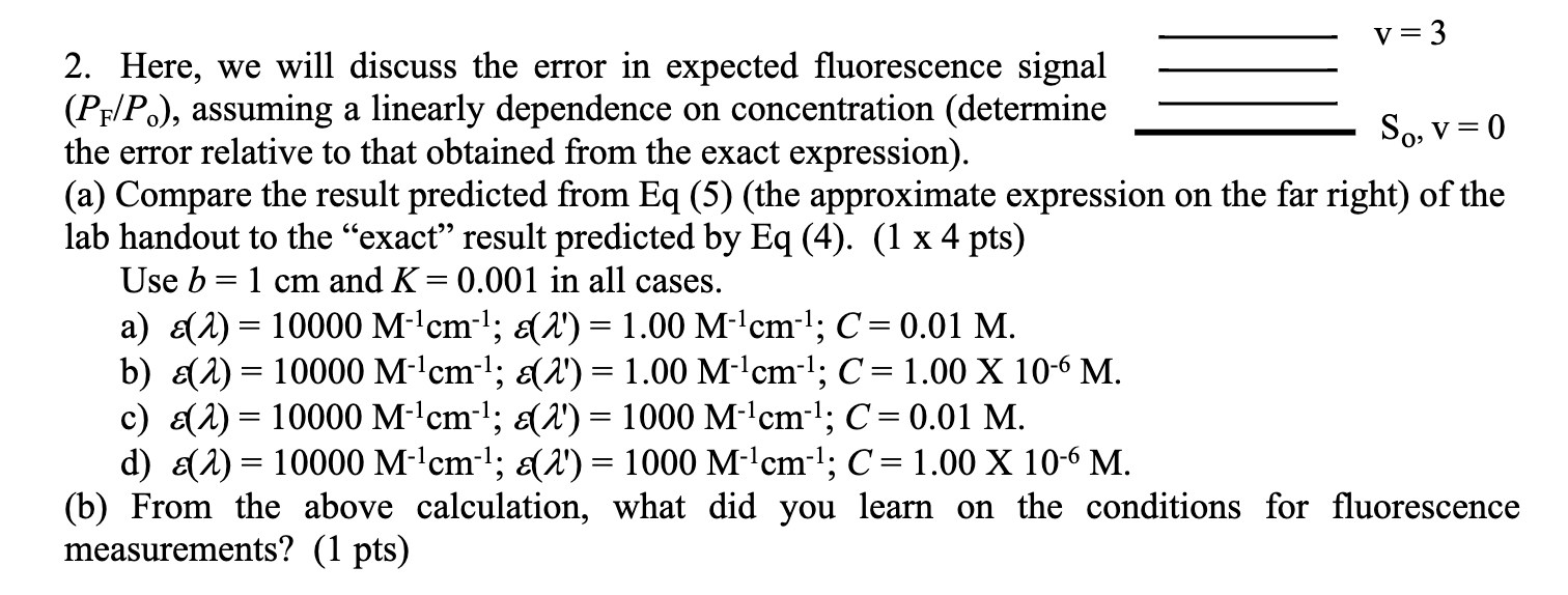 0 = v=3 2. Here, we will discuss the error in | Chegg.com