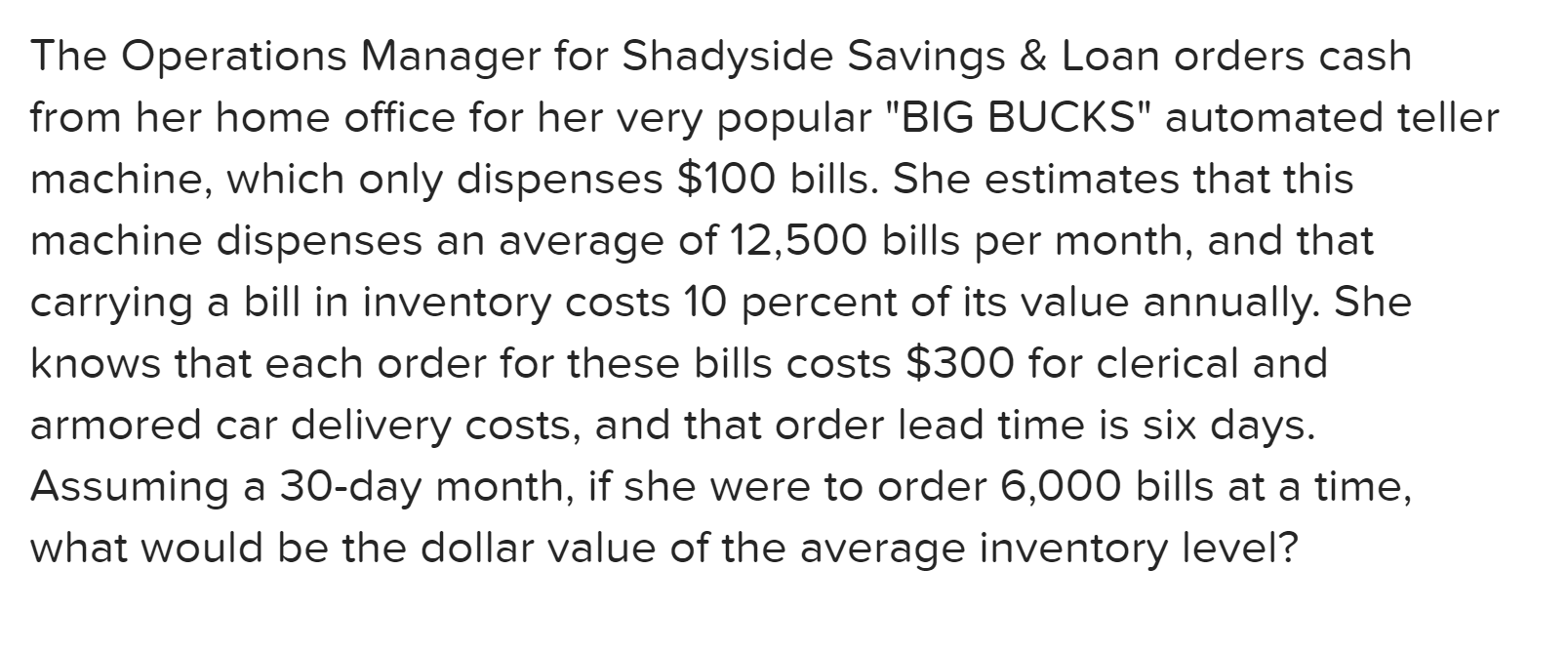 solved-the-operations-manager-for-shadyside-savings-loan-chegg