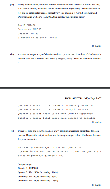 Solved b) Assume an integer array of size 12 named arrSales | Chegg.com