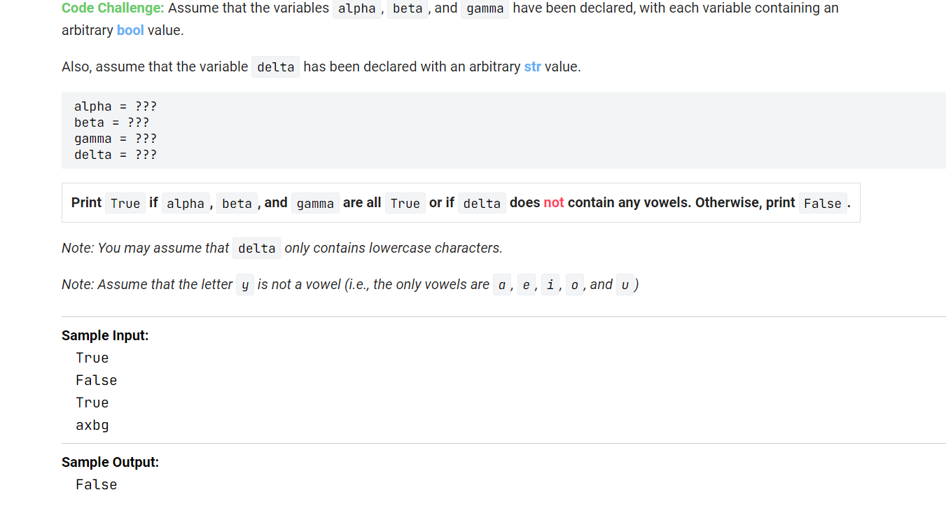 Solved Code Challenge: Assume that the variables alpha , | Chegg.com