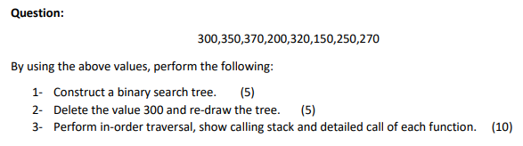 Solved Subject: Data Structures and Algorithms Solve the | Chegg.com