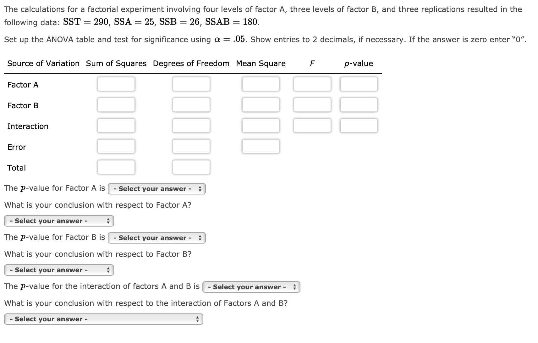 3 square factorial experiment