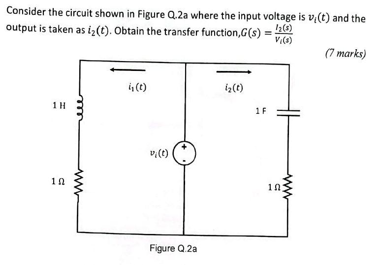 Solved Consider the circuit shown in Figure Q.2a where the | Chegg.com