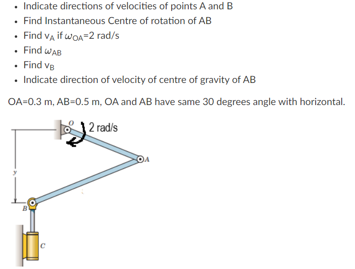 - Indicate directions of velocities of points A and B | Chegg.com