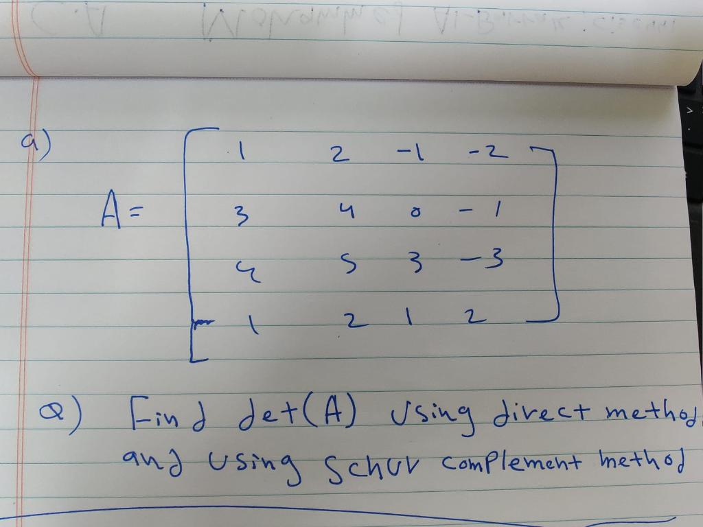 Solved W NON a) 2 - 1 - 2 A- 5 3 4 a S 3 -3 2 1 2 po a Find | Chegg.com