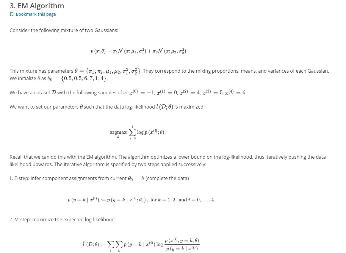 3 Em Algorithm Bookmark This Page Consider The Fo Chegg Com