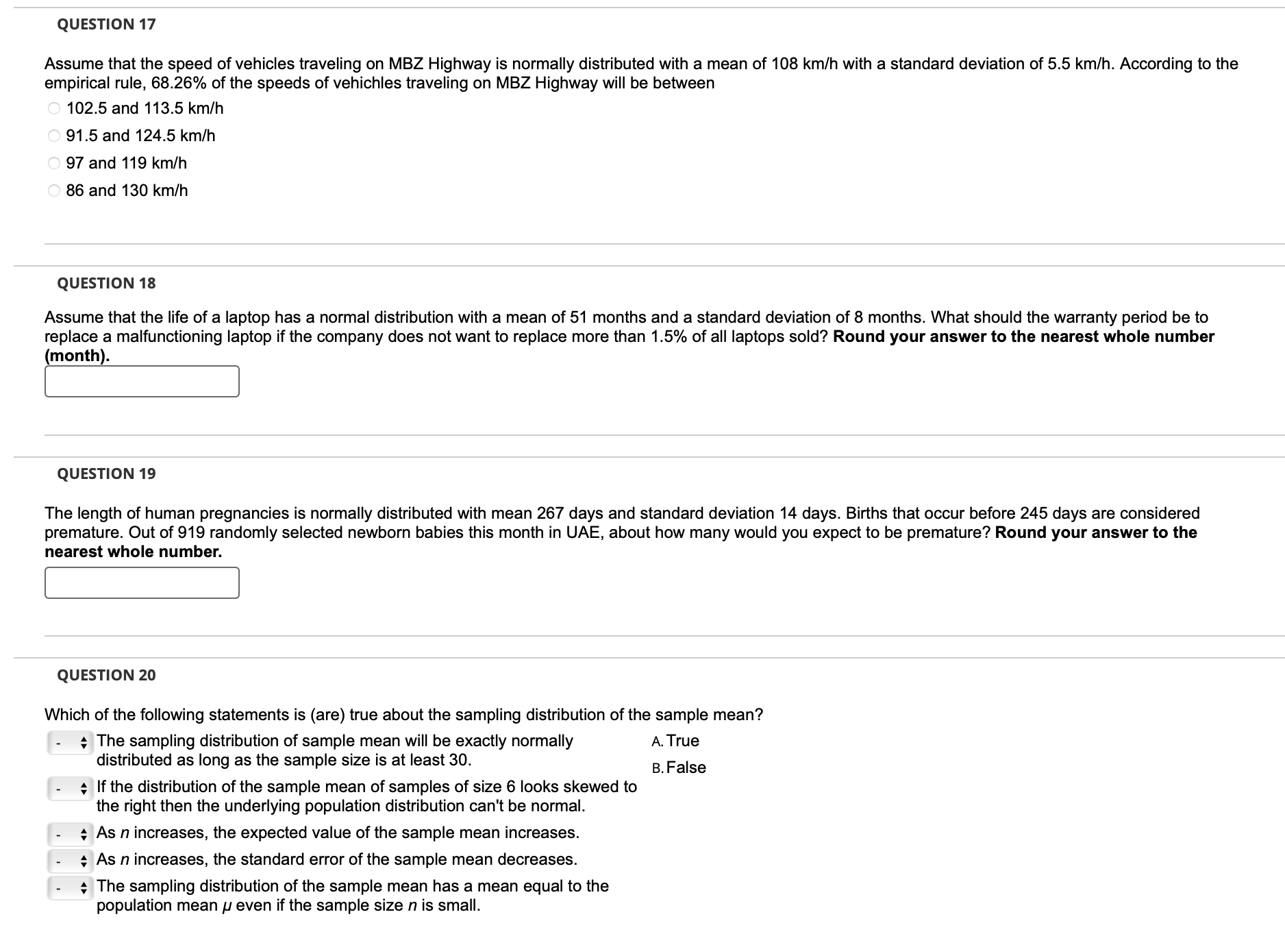 Answered: Suppose the rated speed of a highway…