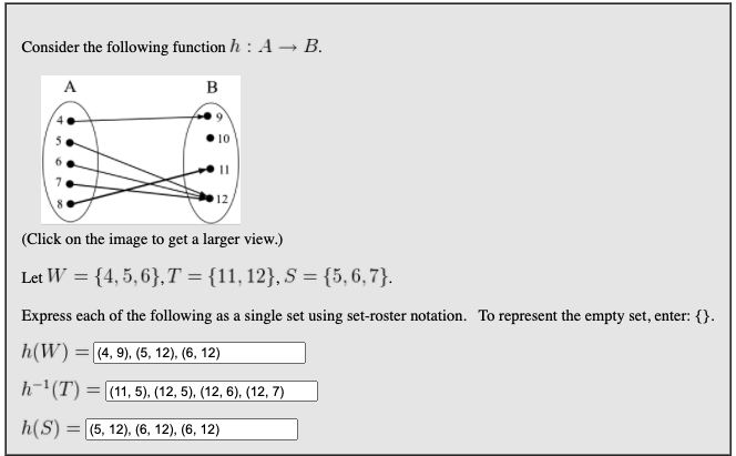 Solved Consider The Following Function H: A B. A B (Click On | Chegg.com