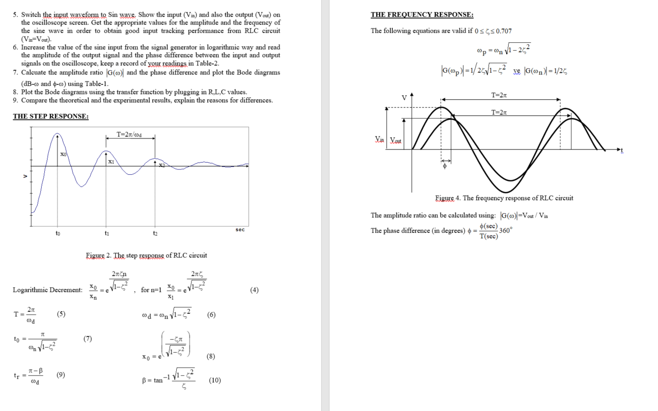Solved SECOND ORDER SYSTEM RESPONSE A RLC circuit is shown | Chegg.com
