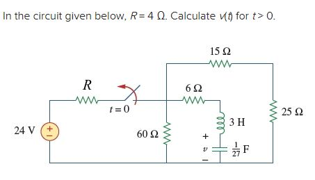 Solved In the circuit given below, R= 4 Ω. Calculate ή for | Chegg.com