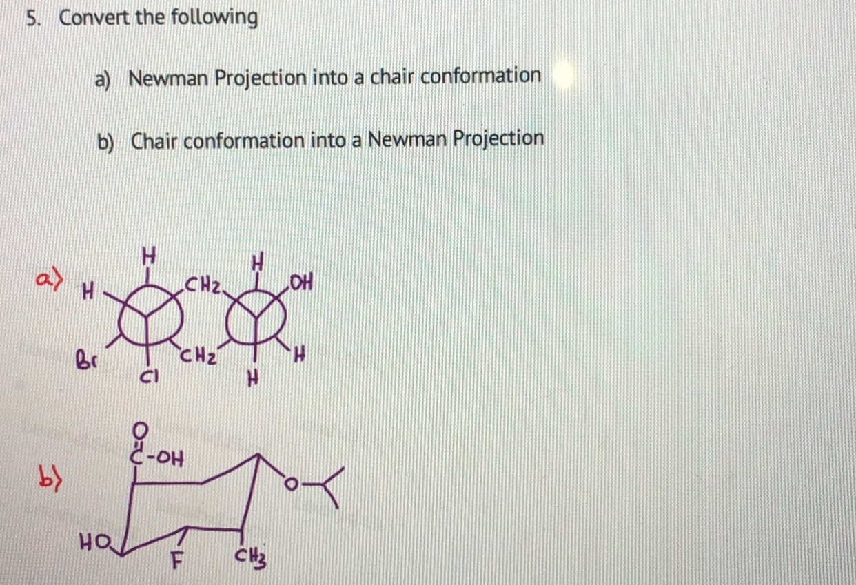 Solved Cyclohexane Conformations I Need Some Help With This Chegg Com