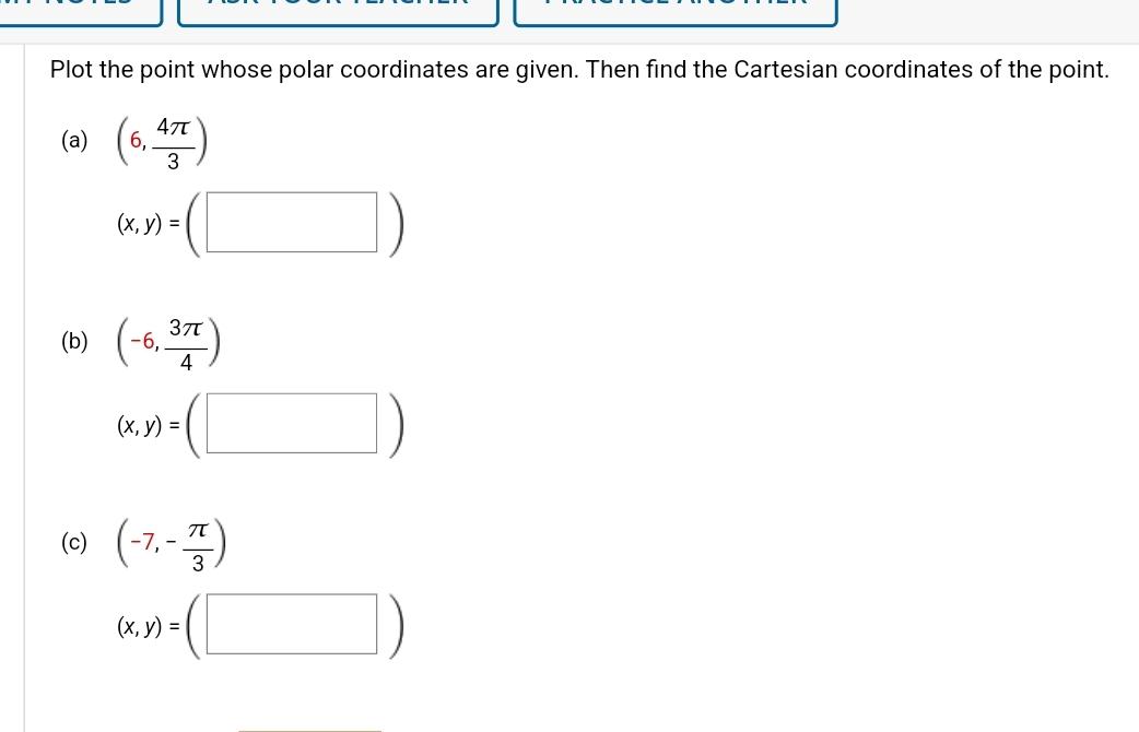 Find the cartesian coordinates of the 2024 points whose polar coordinates are given