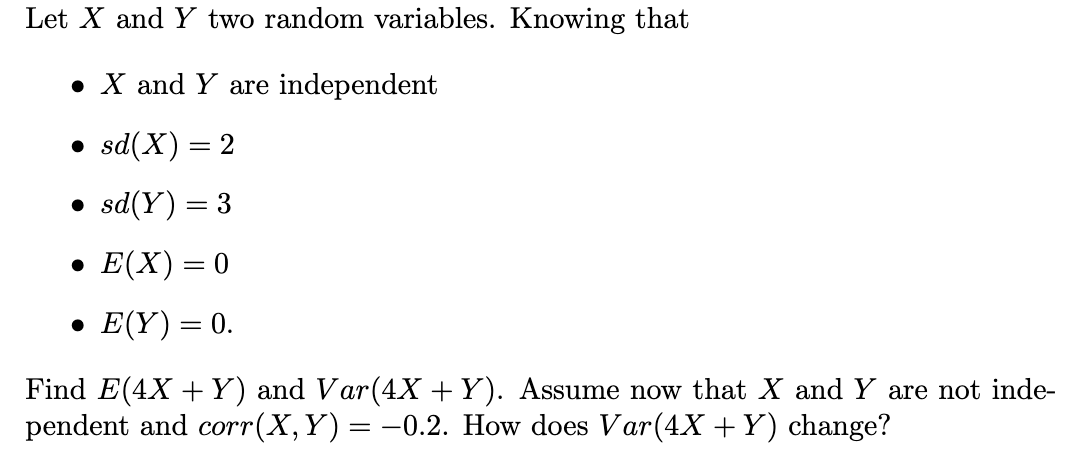 [solved] Let X And Y Two Random Variables Kn