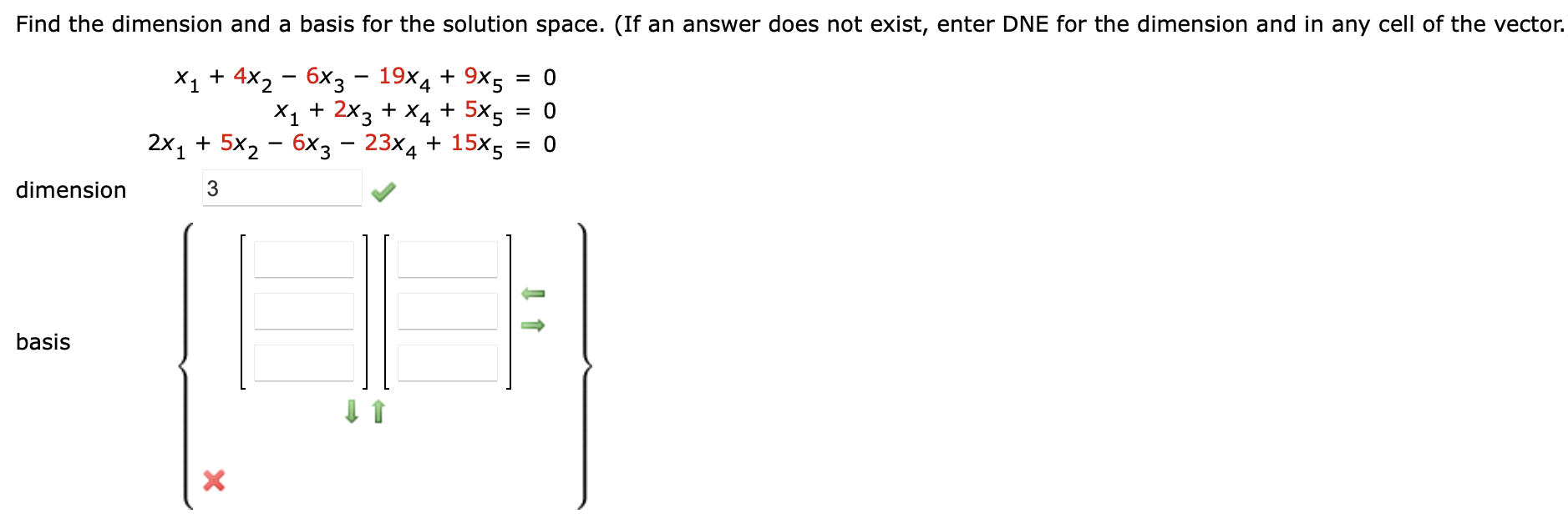 Solved Find The Dimension And A Basis For The Solution | Chegg.com