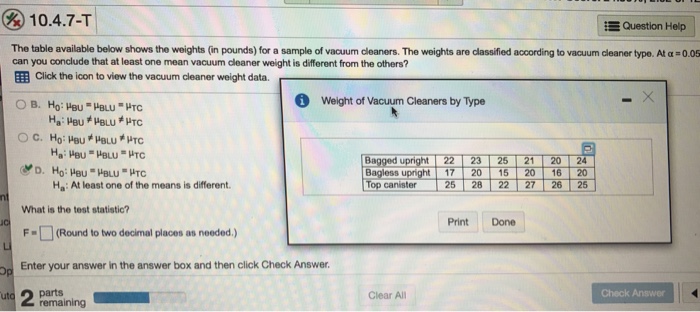 Solved The table available below shows the weights (in | Chegg.com