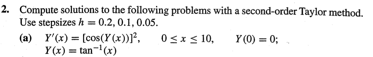 Solved 2. Compute solutions to the following problems with a | Chegg.com