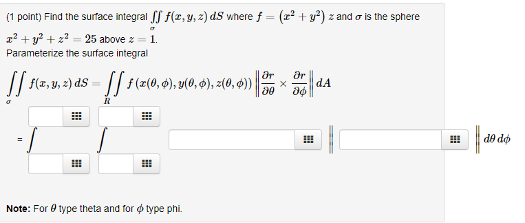 Solved 1 Point Find The Surface Integral Chegg Com