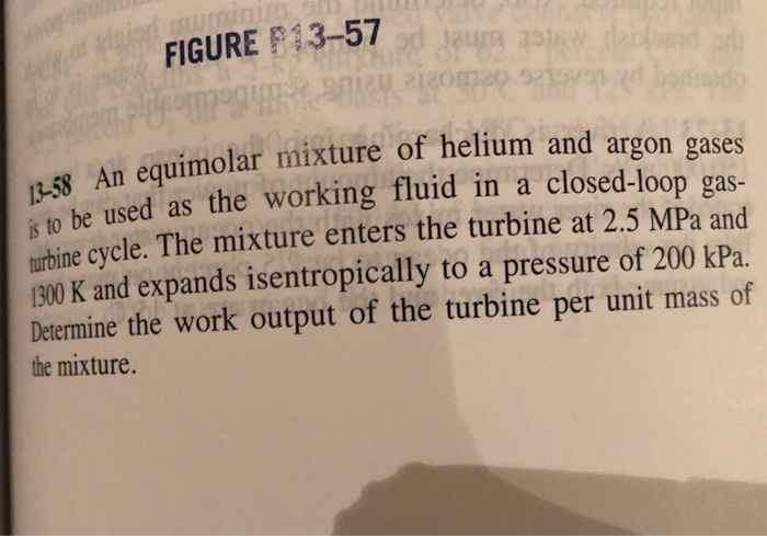 Solved Figure P13 57 An Equimolar Mixture Of Helium And