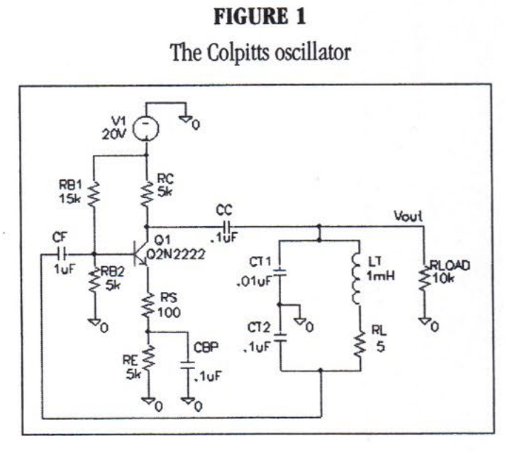 FIGURE 1 The Colpitts oscillator