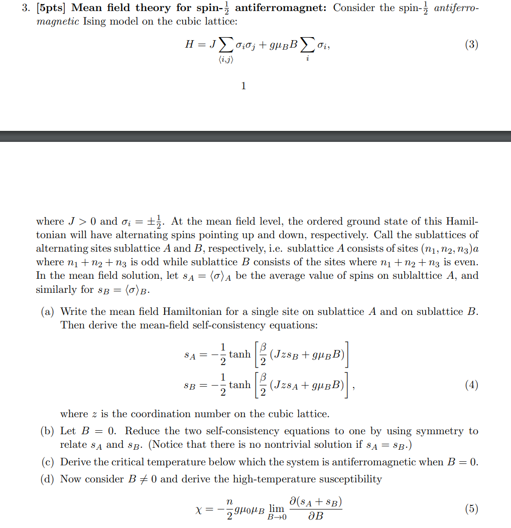 3 5pts mean field theory for spin 21 chegg
