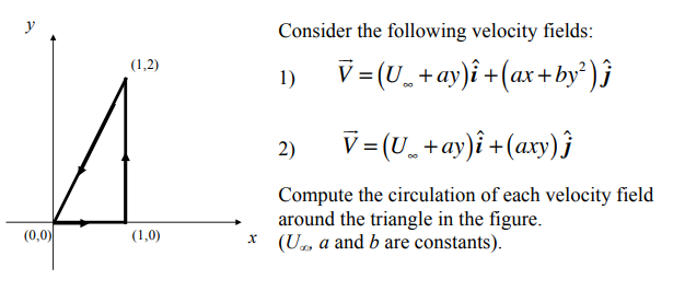 Solved Y 1 2 Consider The Following Velocity Fields V Chegg Com