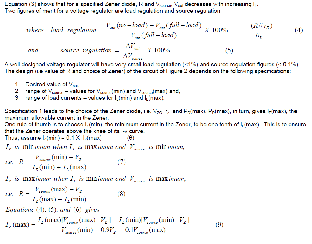 Solved One of the common applications of Zener diodes is in