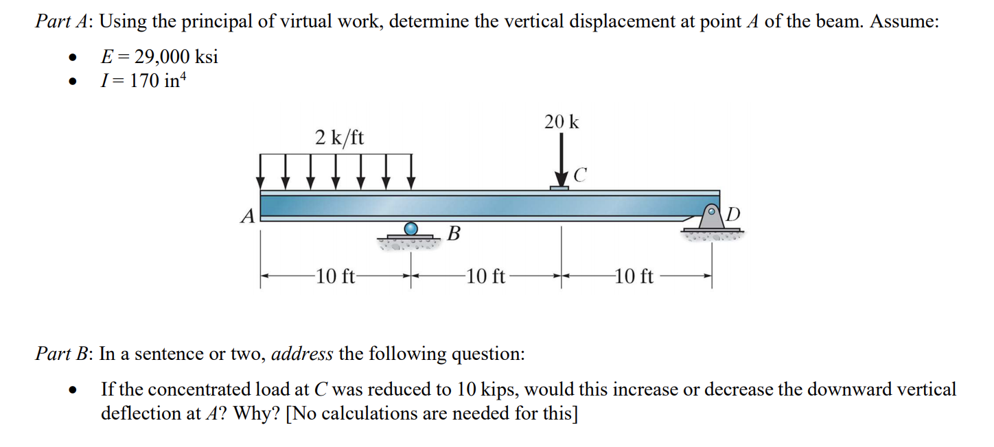 Solved Part A: Using the principal of virtual work, | Chegg.com