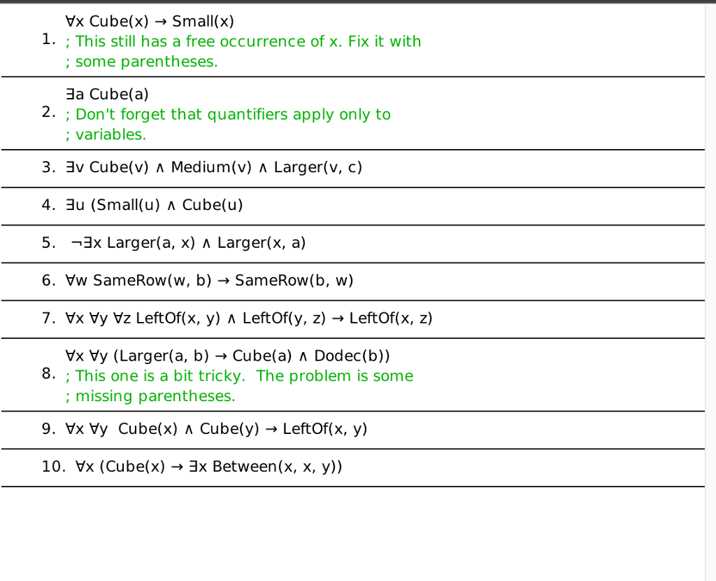 The Expressions In This List Are Not Quite Chegg