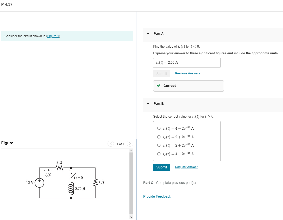 Solved Consider The Circuit Shown In (Figure 1). Part A Find | Chegg.com