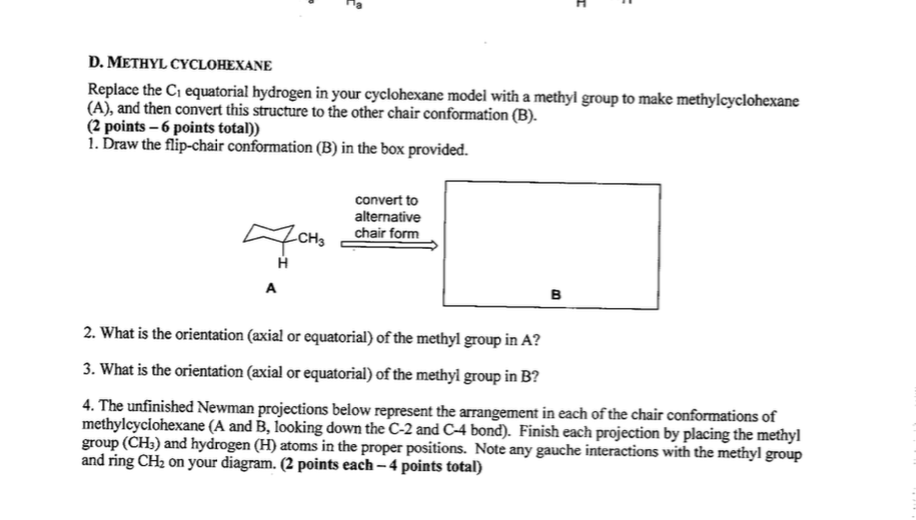 Solved 1.Practice drawing both chair conformations of
