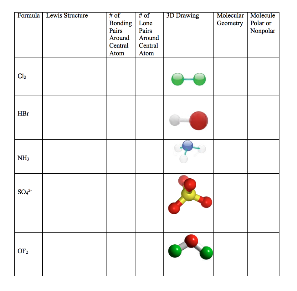 Solved Formula | Lewis Structure 3D Drawing Molecular | Chegg.com