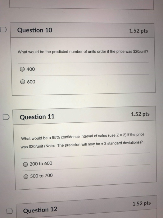 Question 5 1.52 pts The following problem information | Chegg.com