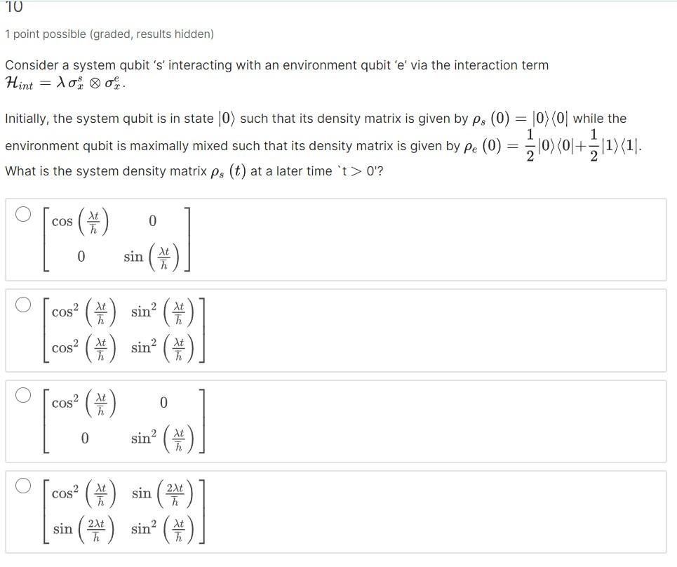 Solved 1 point possible (graded, results hidden) Consider a | Chegg.com