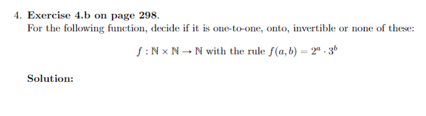 Solved Exercise 4.b On Page 298. For The Following Function, | Chegg.com