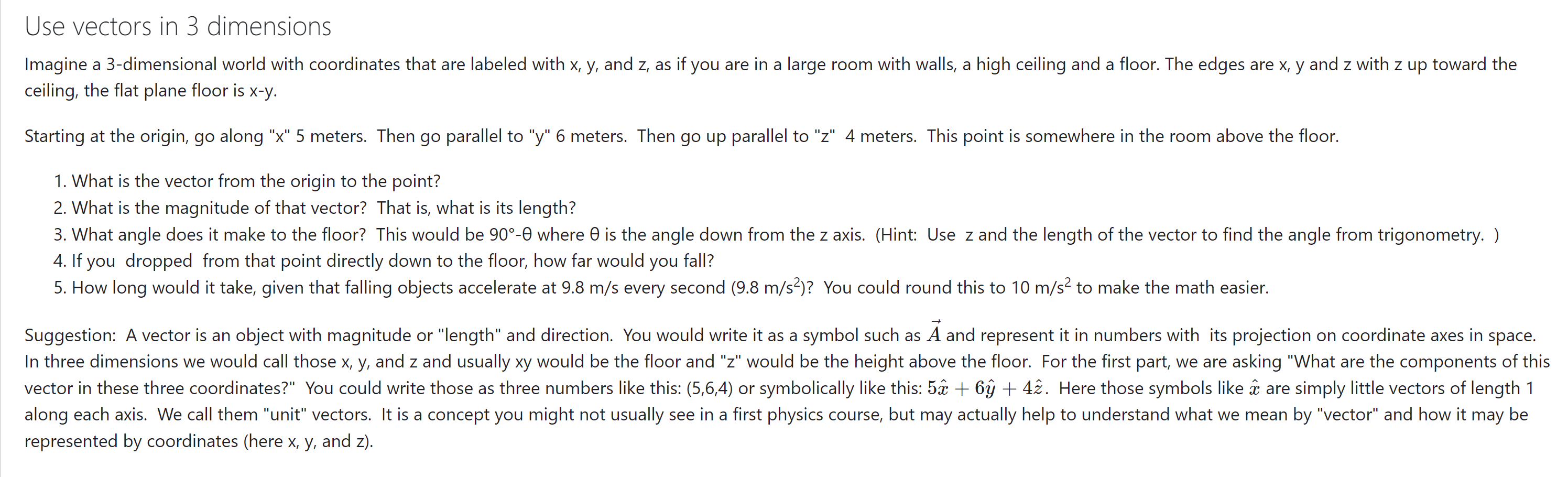 Solved Use Vectors In 3 ï Dimensionsimagine A 3 Dimensional Chegg Solved Use Vectors In 3 ï Dimensionsimagine A 3 Dimensional Chegg
