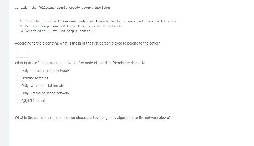 Solved Consider a social network involving 6 people numbered