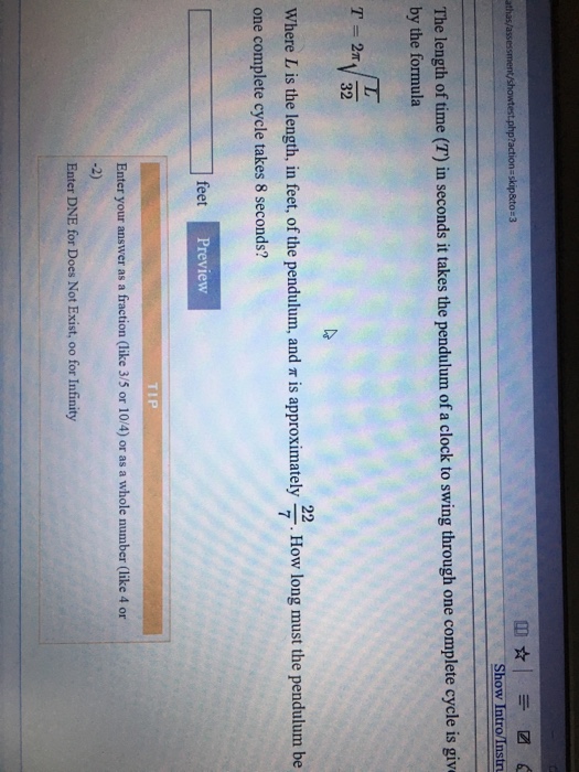 Solved The length of time (T) in seconds it takes the | Chegg.com