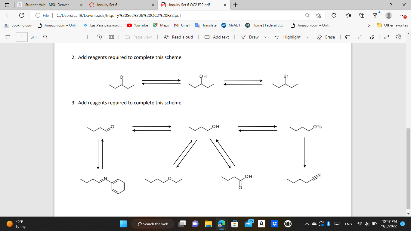 Solved 2. Add reagents required to complete this scheme. 3. | Chegg.com