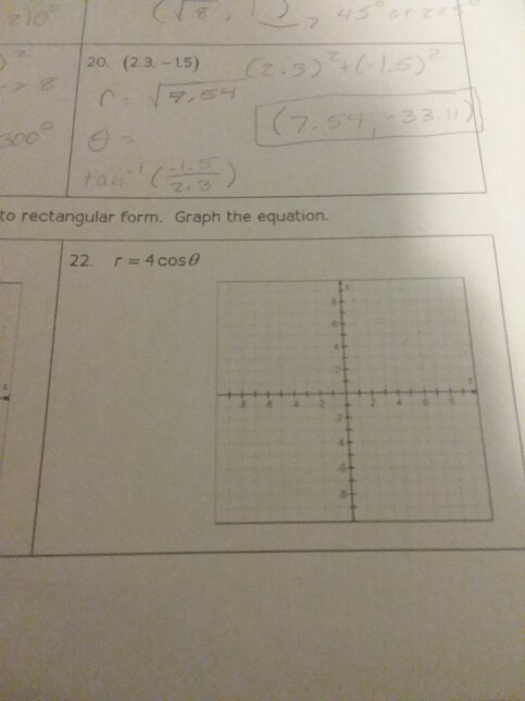 rectangular to polar equation calculator