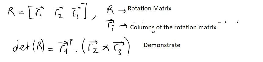 Solved R Rotation Matrix 1 R= [ñ â Ę] Z 5] , Columns of the | Chegg.com