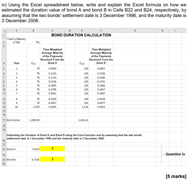 Solved a) Consider two bonds A and B with payments Ct, where