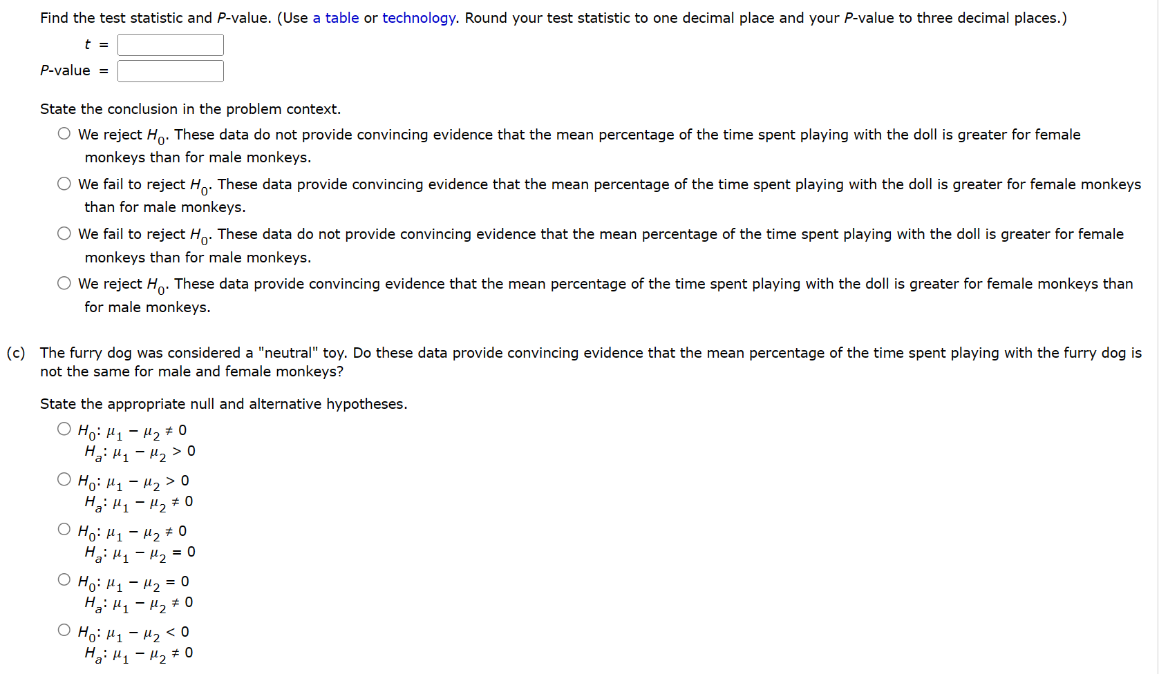 Solved Find the test statistic and P-value. (Use a table or | Chegg.com